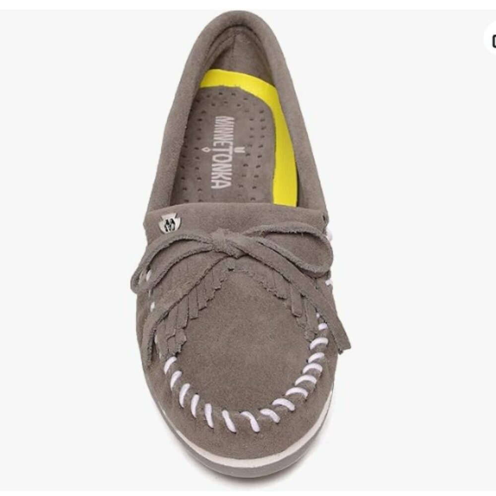 Minnetonka | Kilty Plus Moccasin Grey Suede | Size‎ 9 Women's - Picture 11 of 16